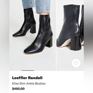 Loeffler Randall Elise Slim Boots Black Sz 7.5